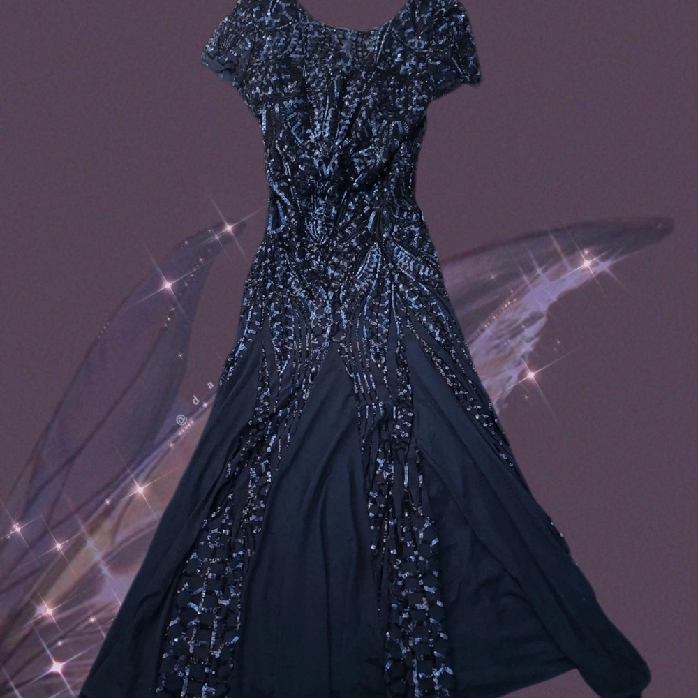 Fairygoth sequin formal dress
